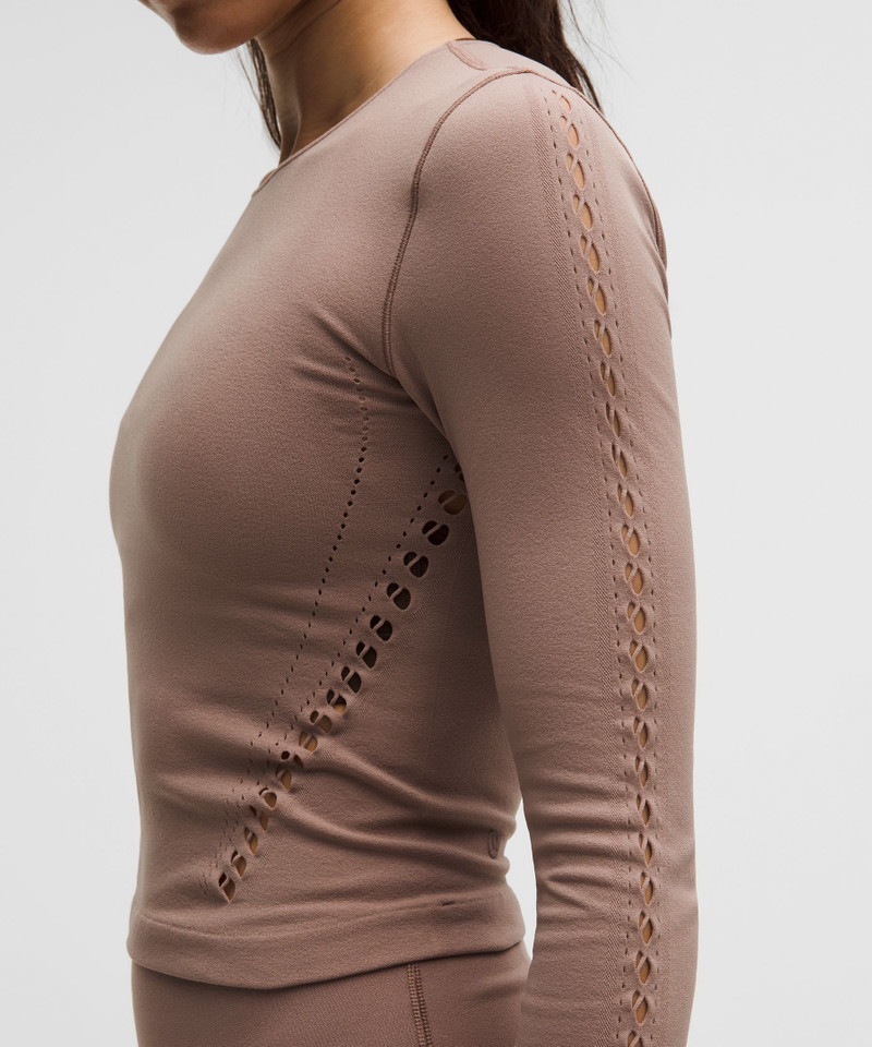 RevealKnit Eyelet Crewneck Long-Sleeve Shirt 6