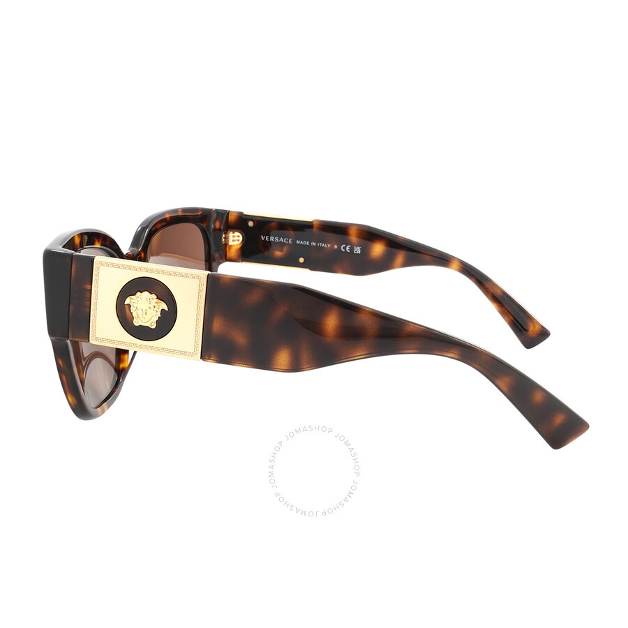 Versace Dark Brown Square Ladies Sunglasses VE4437U 108/73 54 - 4