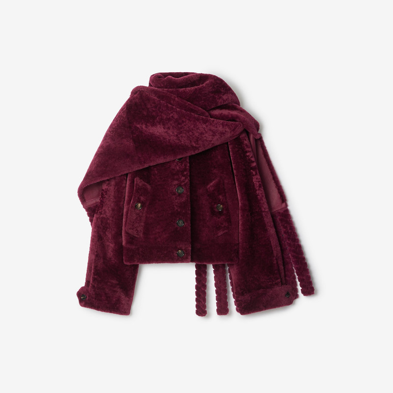 Detachable Scarf Shearling Jacket 1