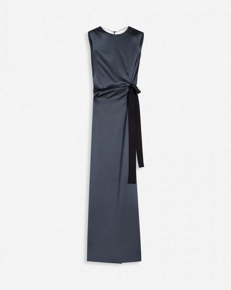 LONG DRAPED DRESS - 1