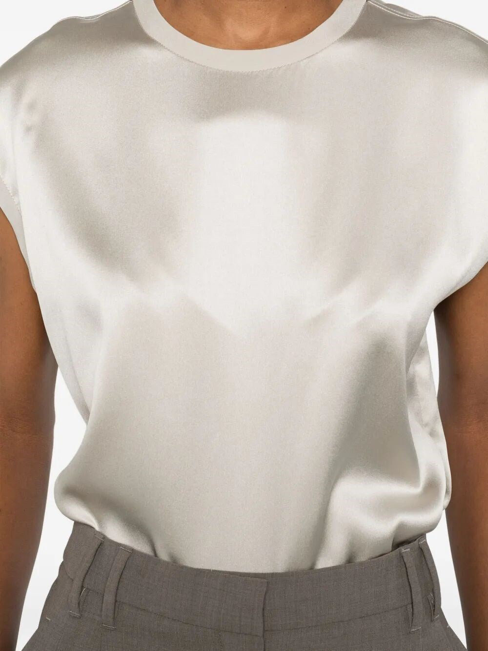 Brunello Cucinelli Women Satin T-Shirt - 5