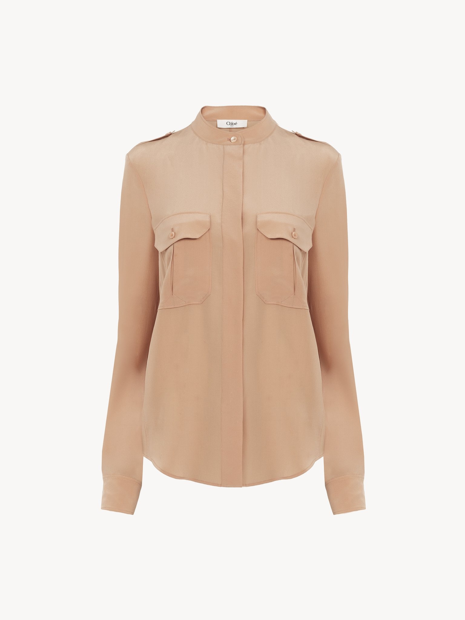 CLASSIC UTILITARIAN BLOUSE IN CRÊPE DE CHINE - 2