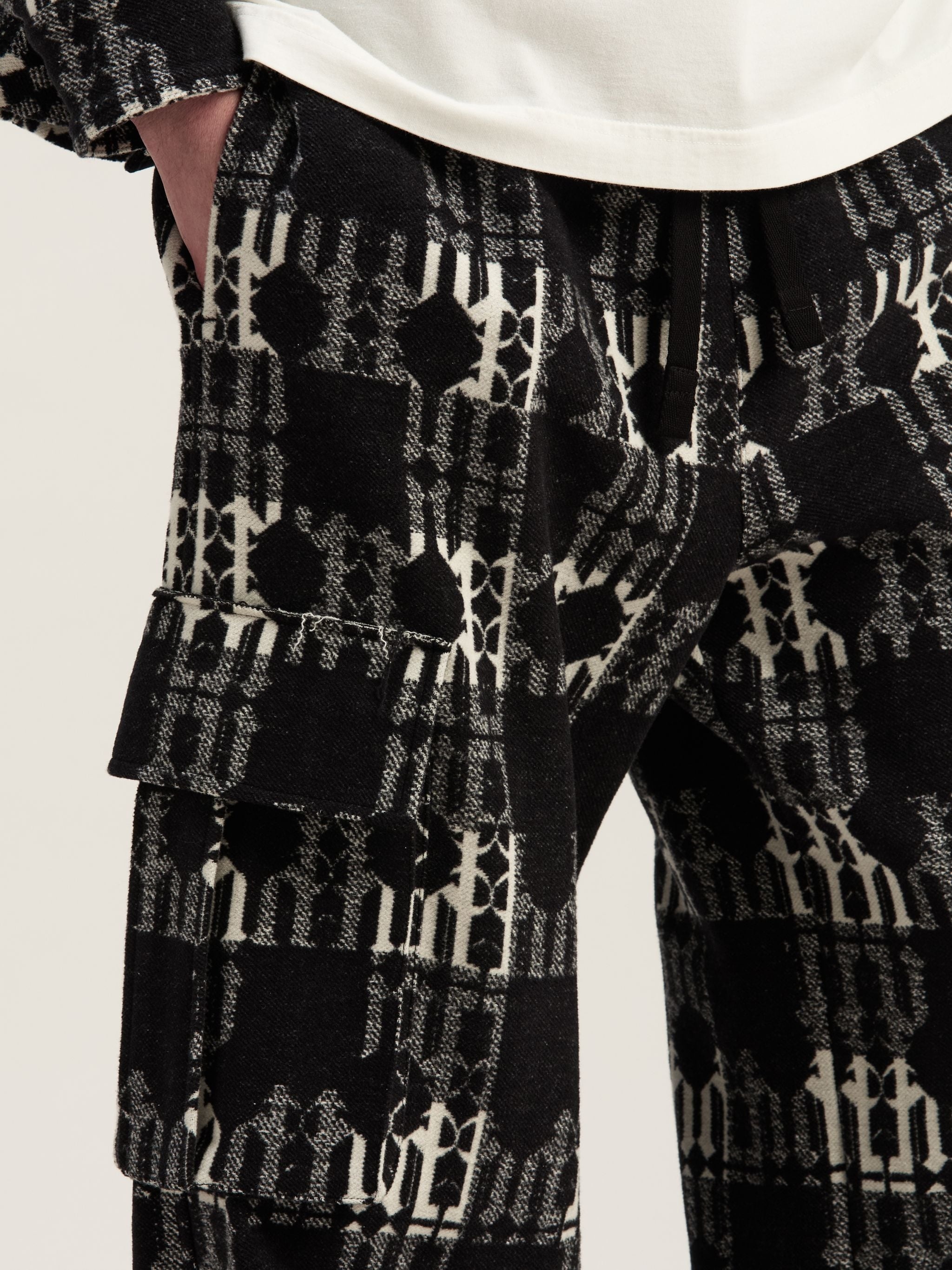 CHECK MONOGRAM PANTS - 6
