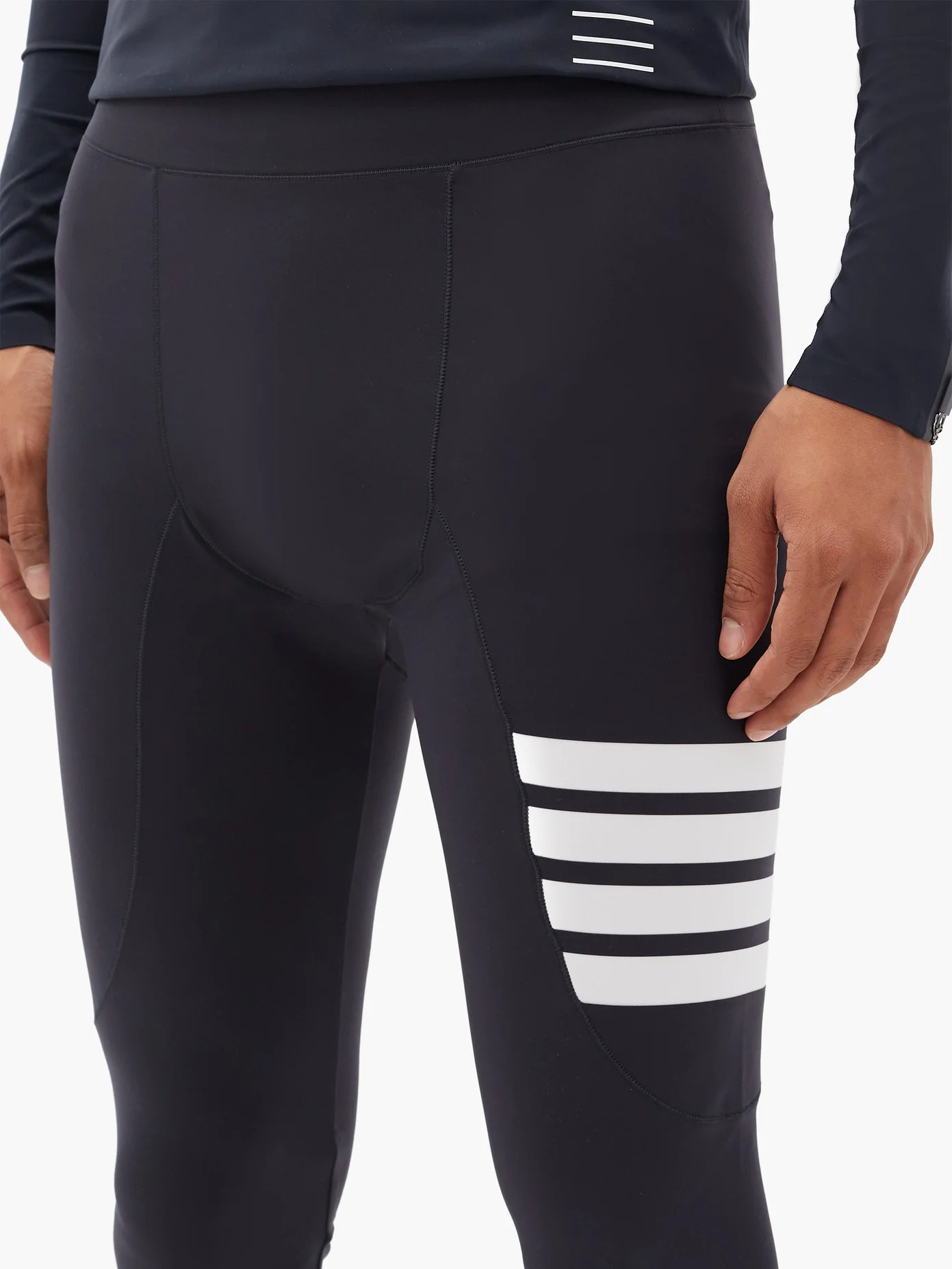 Four-bar stripe technical compression tights - 4