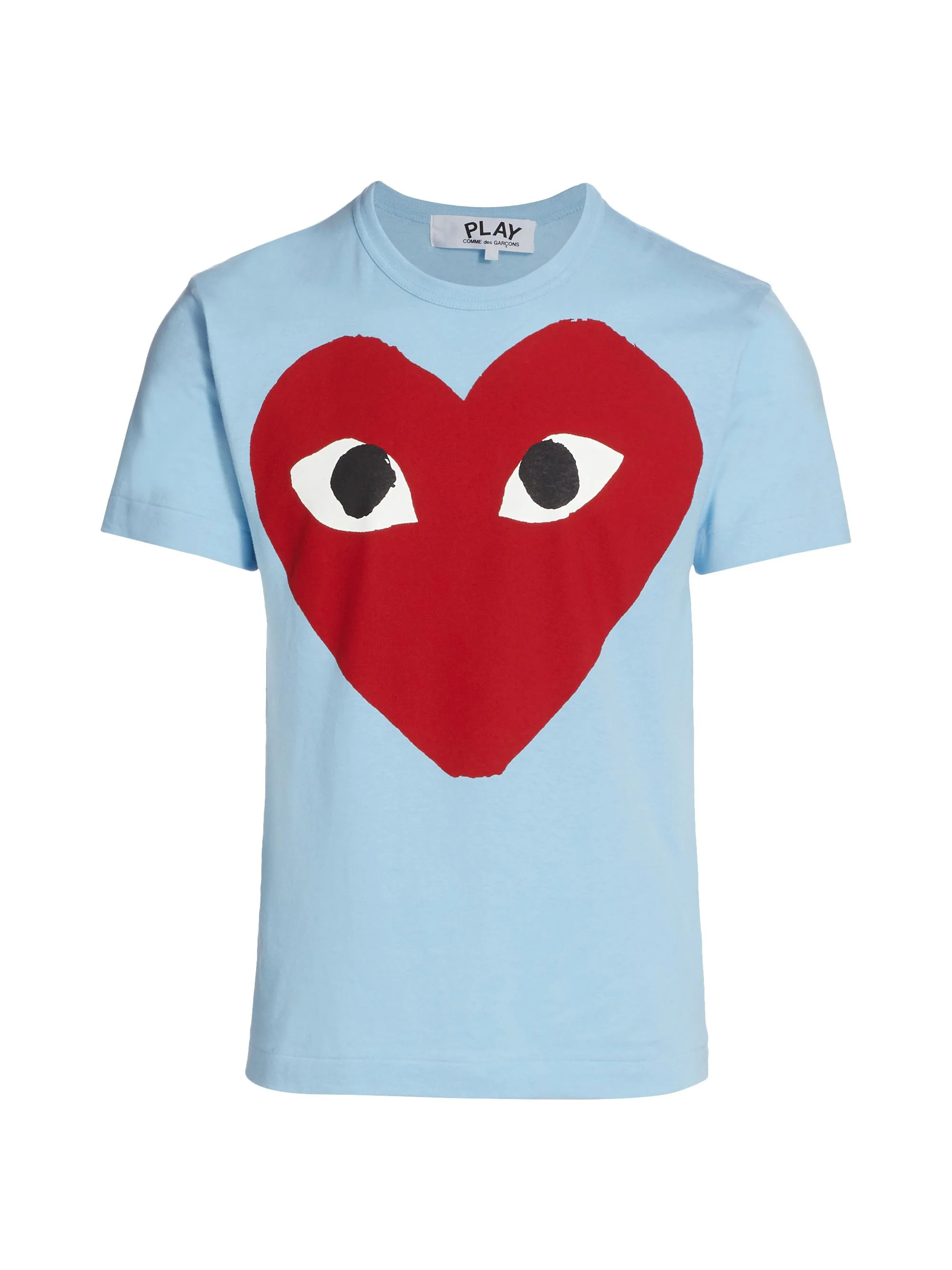 Men Large Center Heart Graphic T-Shirt - Blue - 1