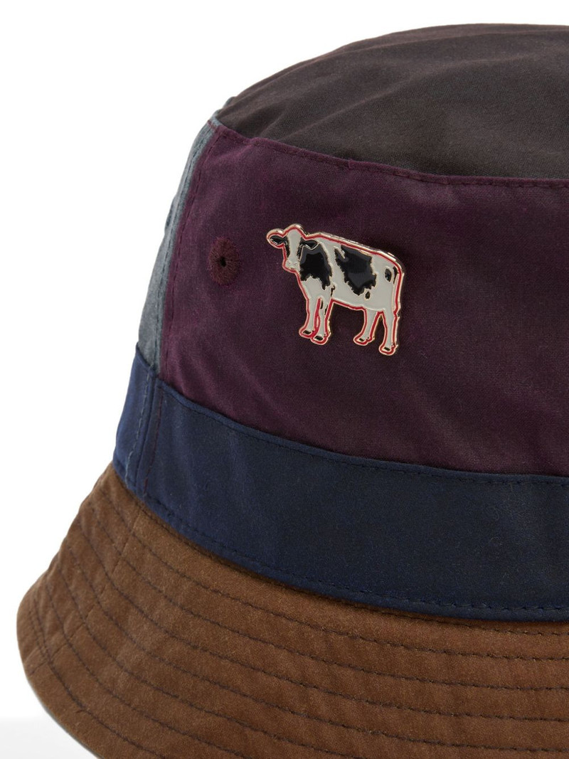 Barbour panelled appliqué-detail bucket hat outlook