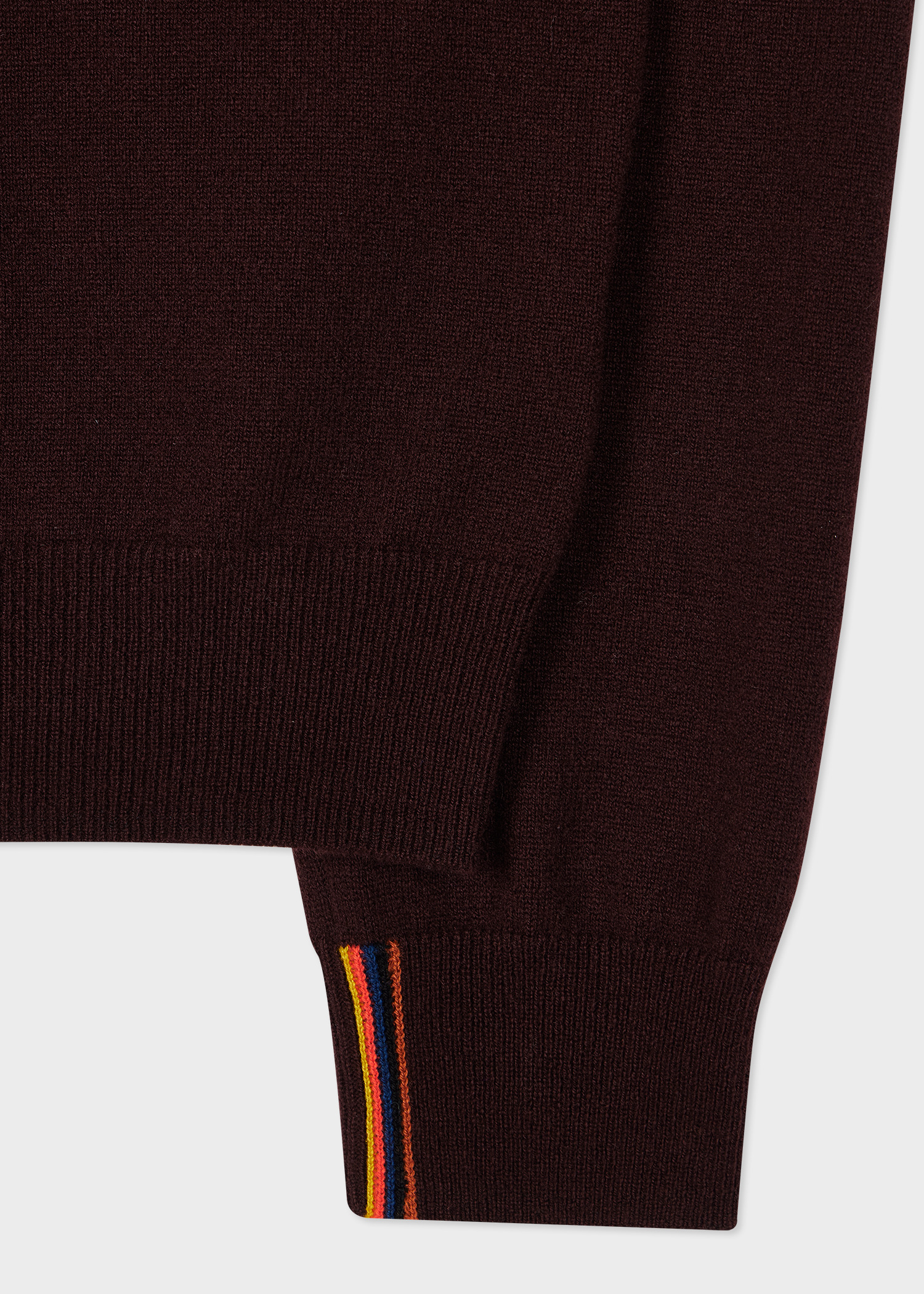 Burgundy Cashmere Roll Neck Sweater - 2