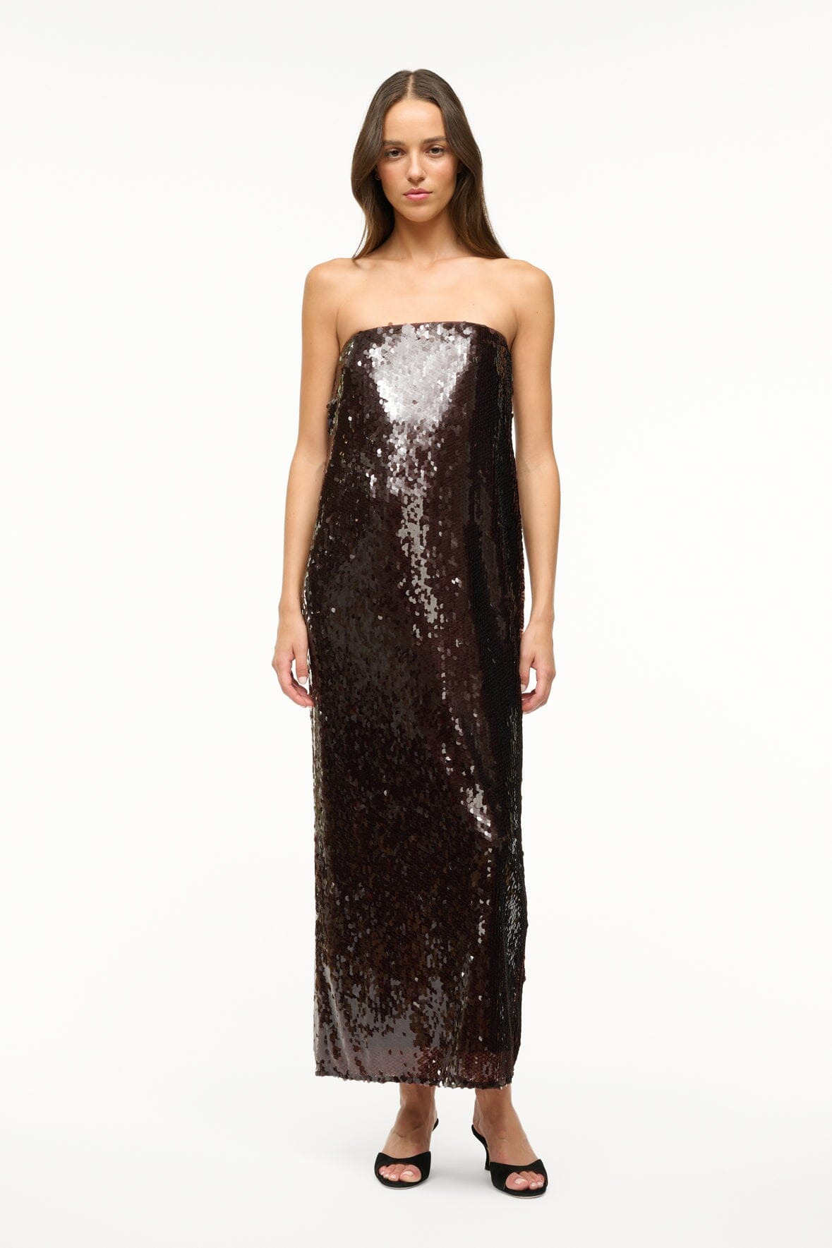 STAUD CASEY DRESS BRONZE - 2