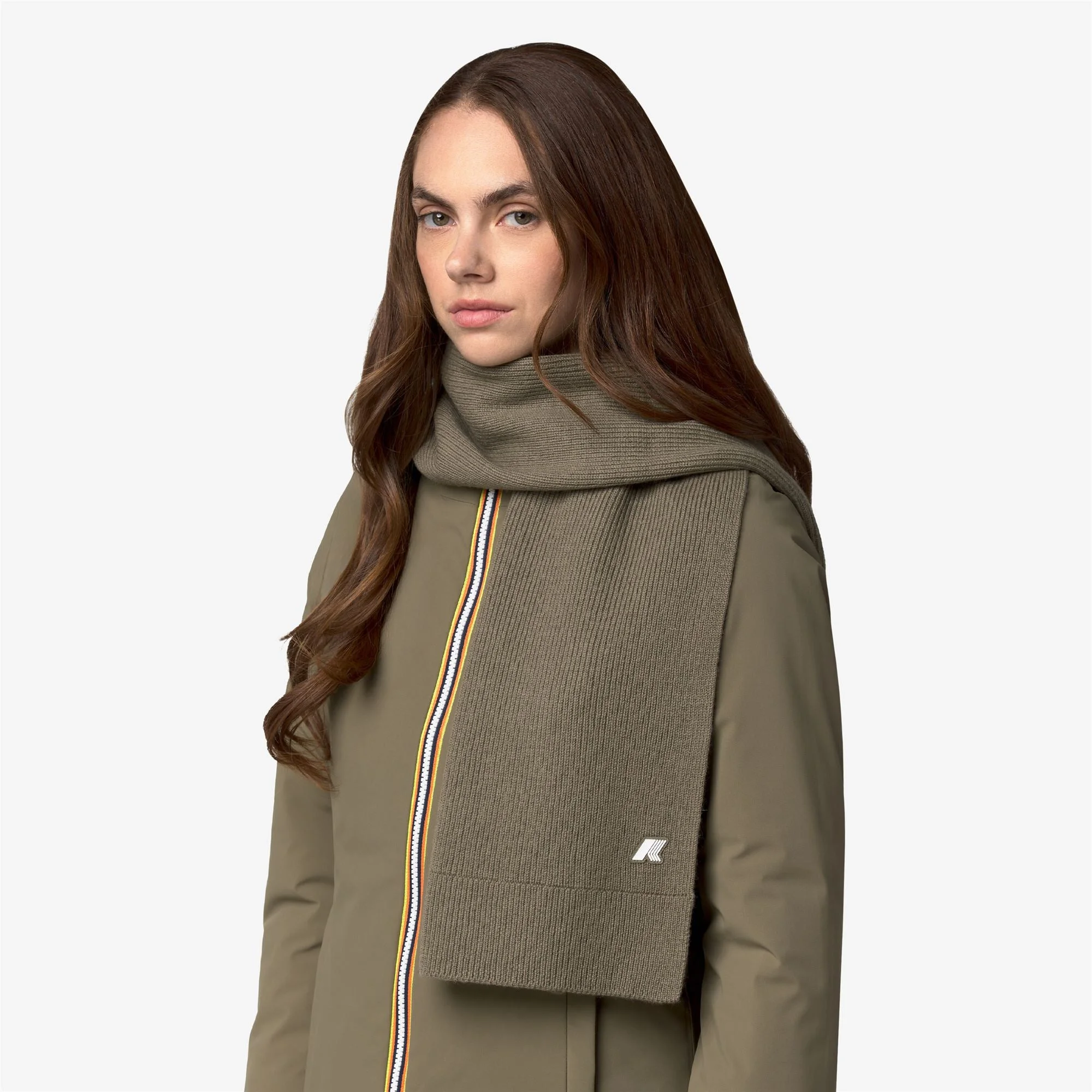 Etienne Cardigan Stitch Wool Scarf - 1