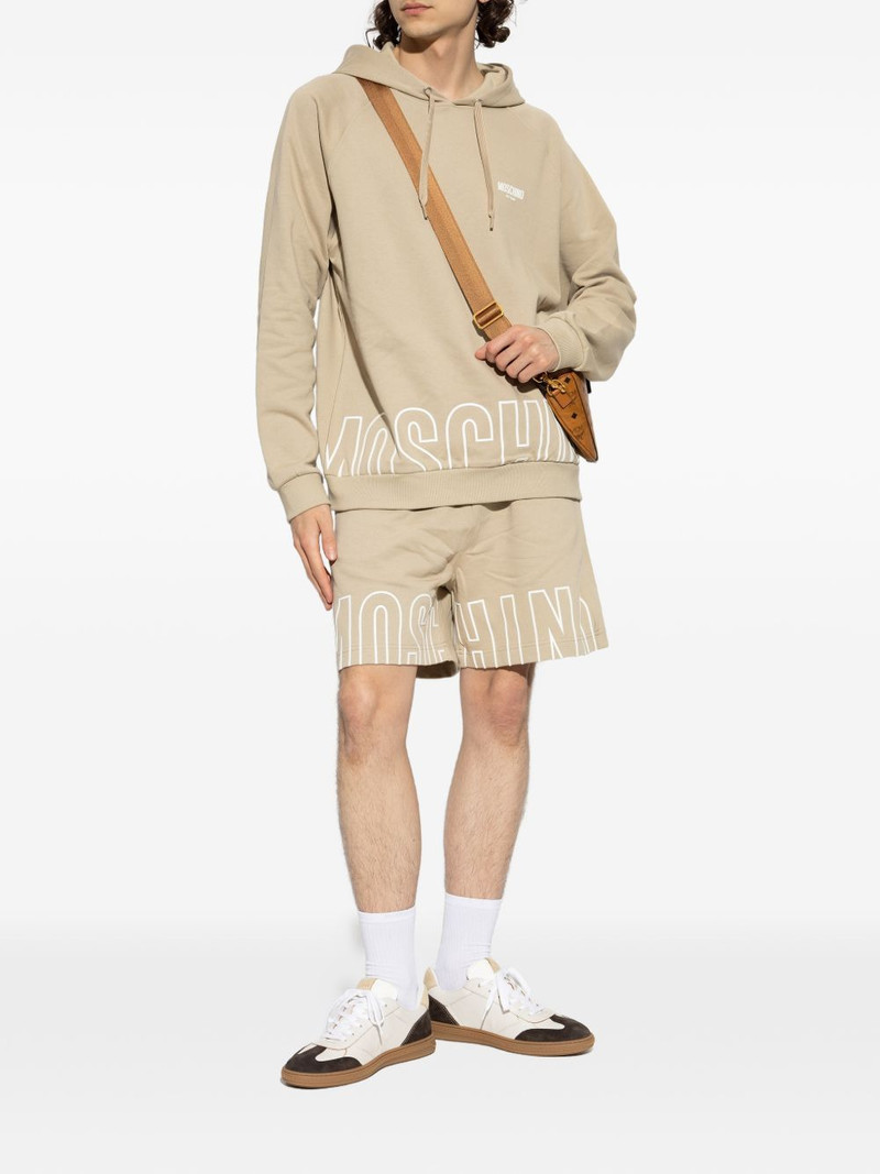 Moschino hooded graphic cotton hoodie outlook