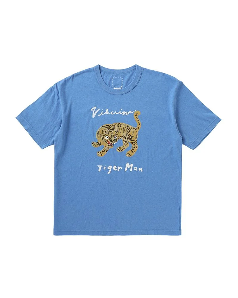 JUMBO TEE S/S TIGER MAN BLUE - 1