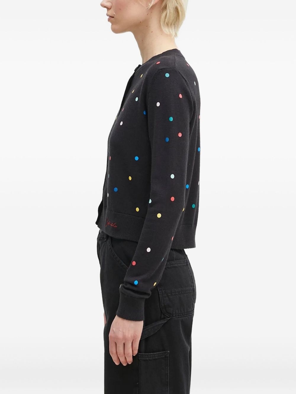 polka-dot button cardigan - 3