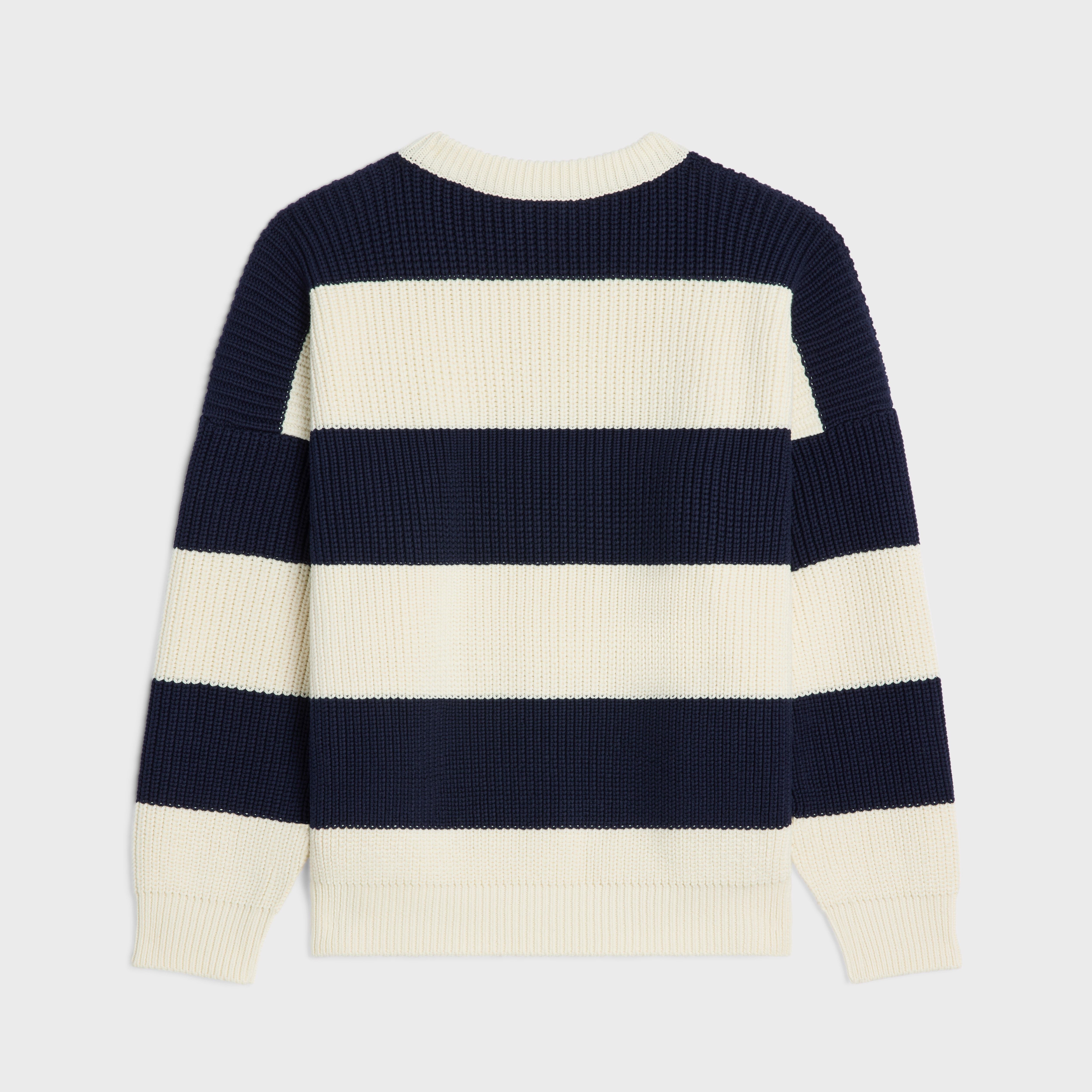 CELINE Logo-Intarsia Striped Cotton Sweater | mrporter