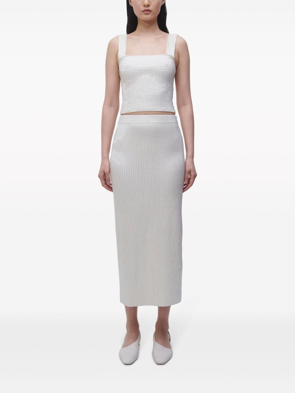 Ellison bead-embellished midi skirt - 2