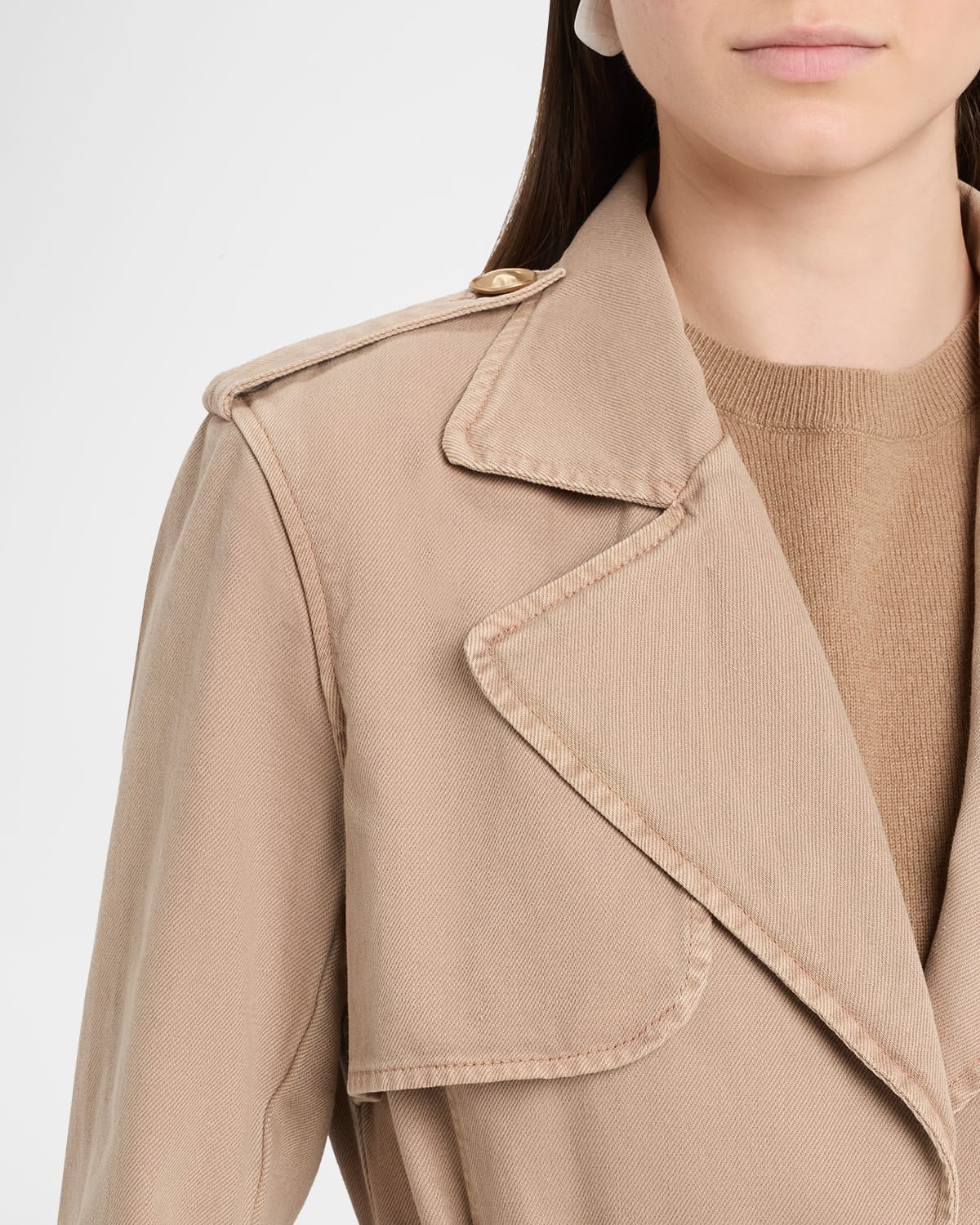 Zavia Denim Trench Coat - 5