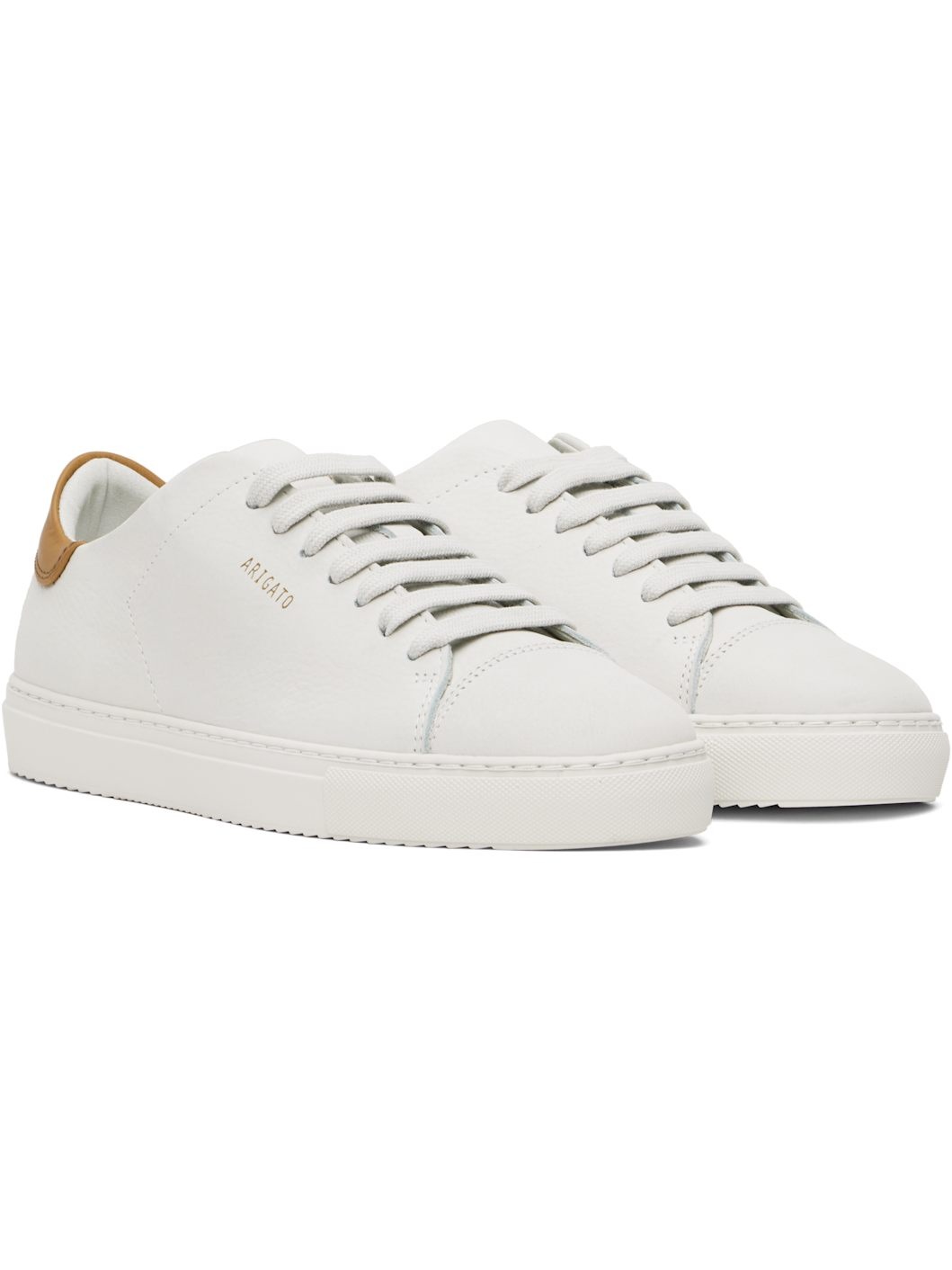 Off-White & Tan Clean 90 Cap Sneakers - 4