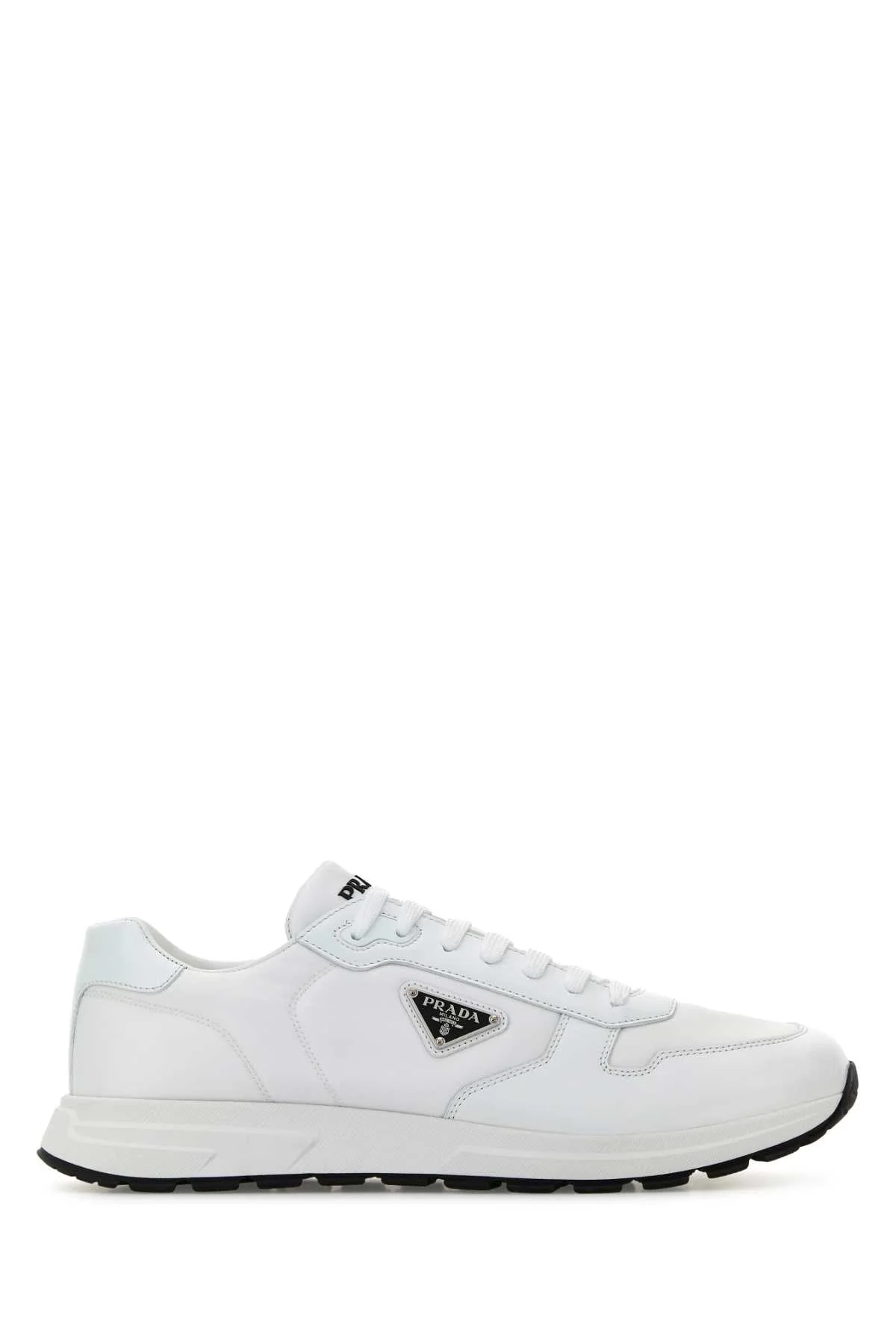Prada Men White Nylon And Leather Prax 2.0 Sneakers - 1