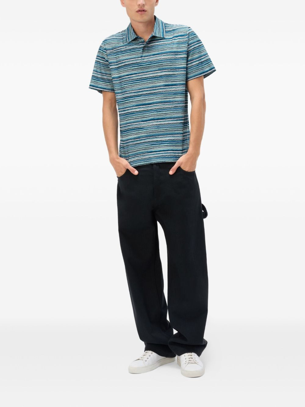 striped polo shirt - 2