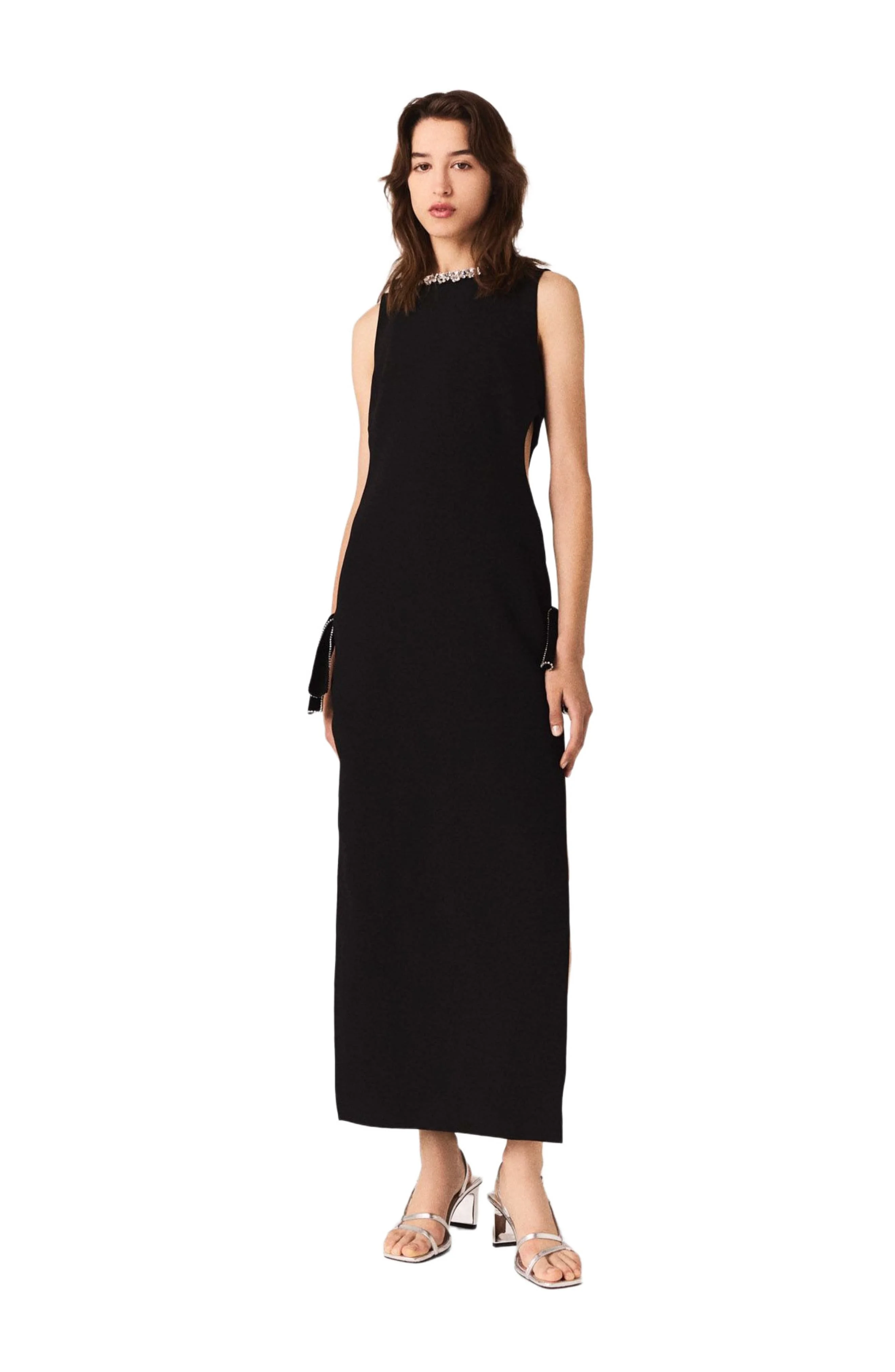 maje Jewel-collar maxi dress in Black at Nordstrom - 1