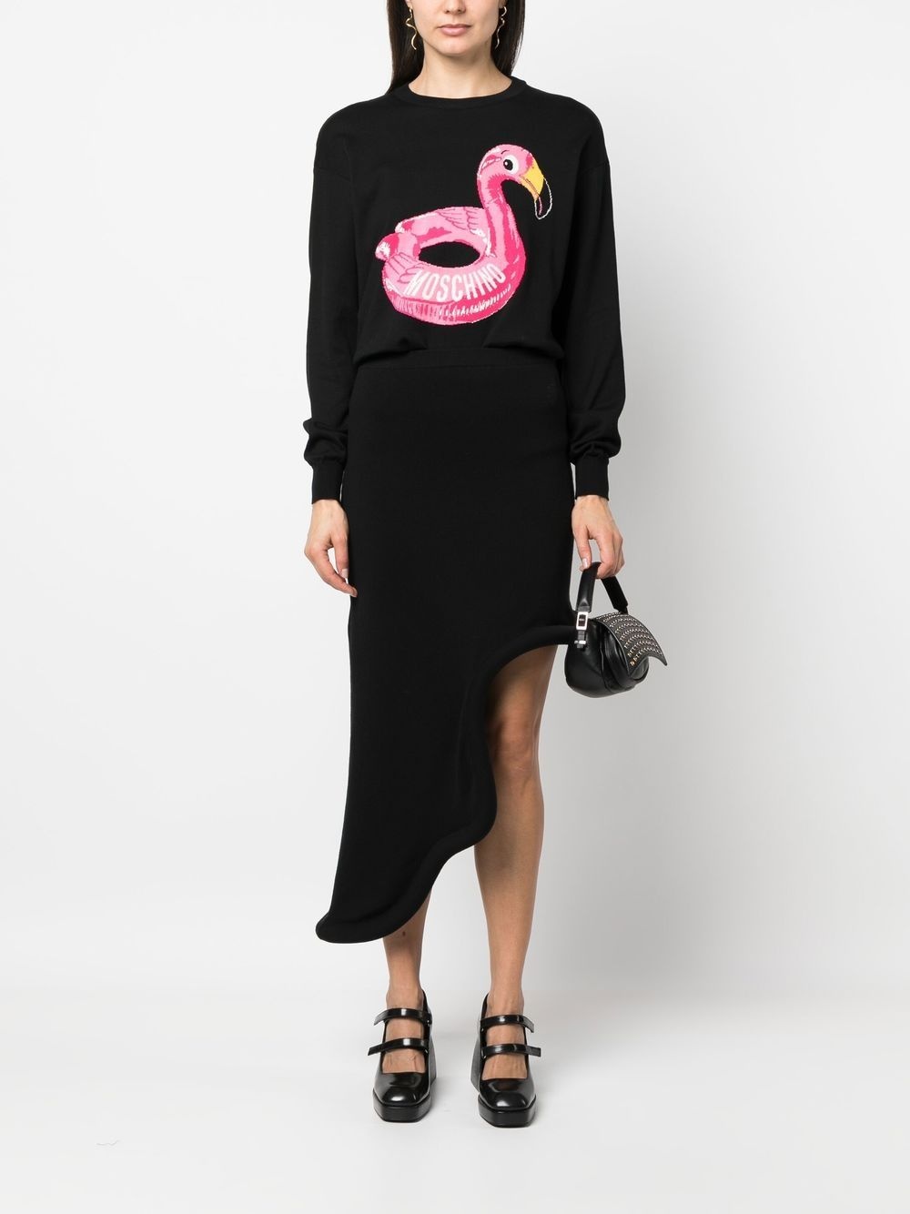 intarsia-knit logo jumper - 2