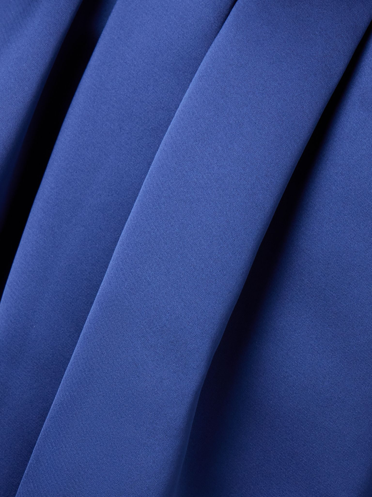Off-the-shoulder velvet and pleated satin gown Navy - 4