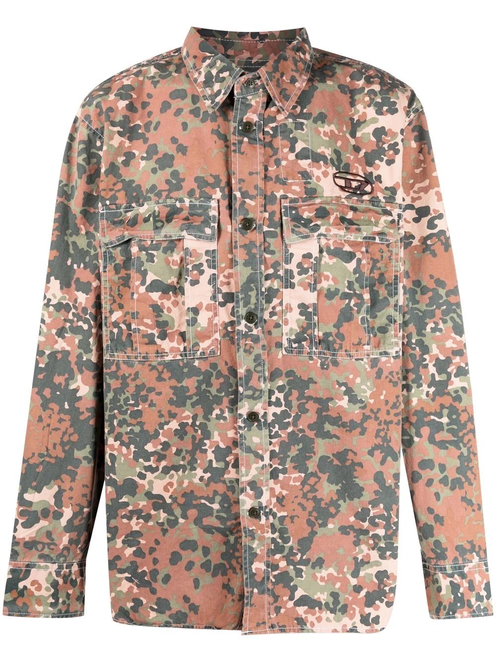 camouflage-print cotton shirt - 1