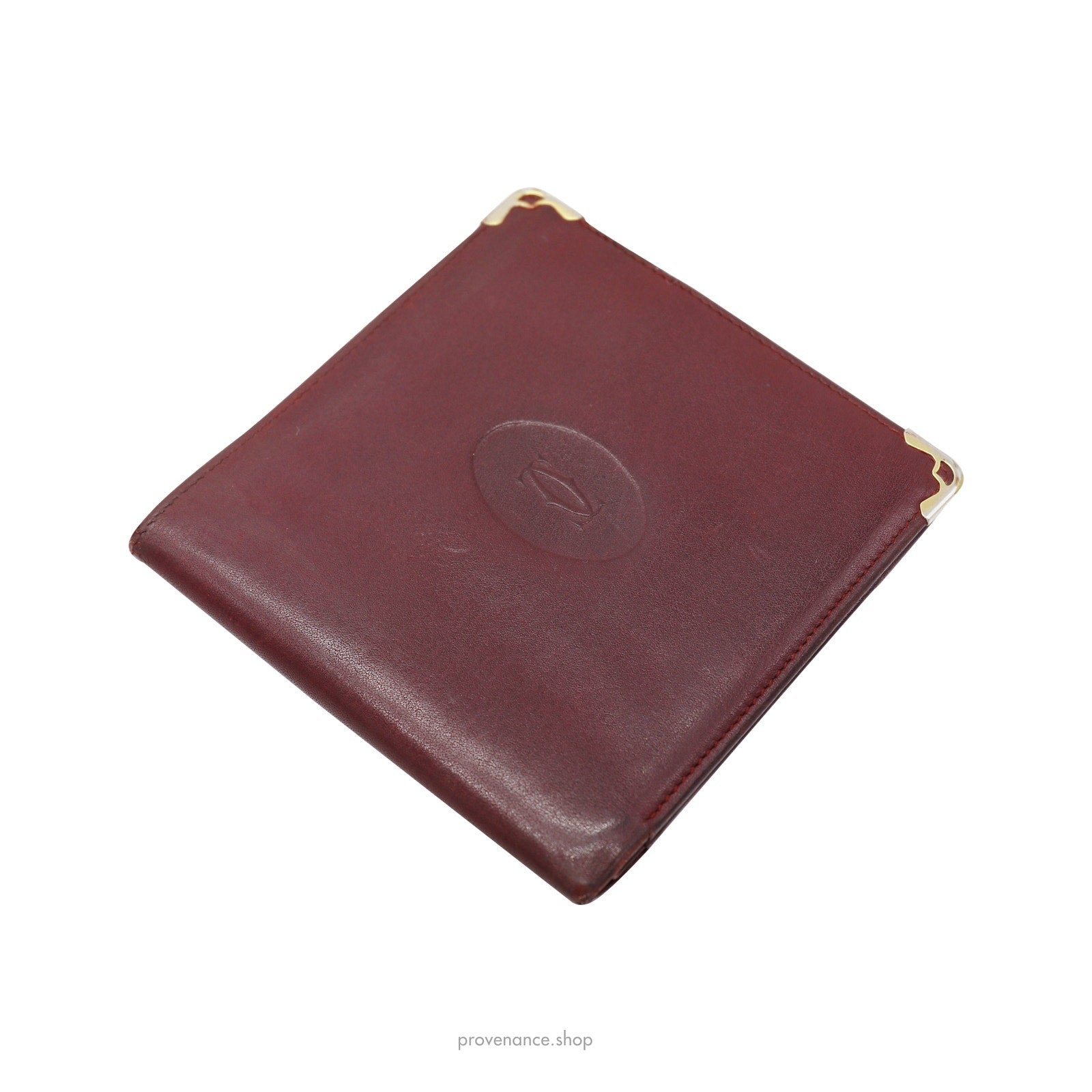 Cartier Bifold Wallet - Burgundy Calfskin Leather - 3