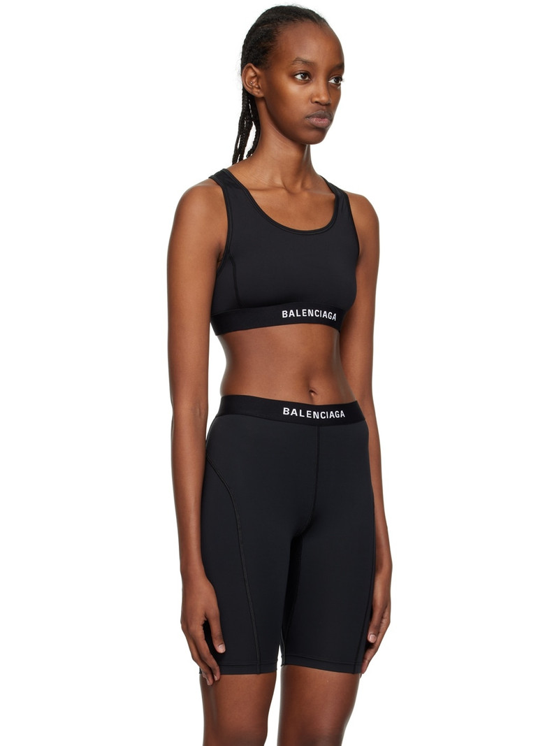 Black Elastic Sport Bra 2
