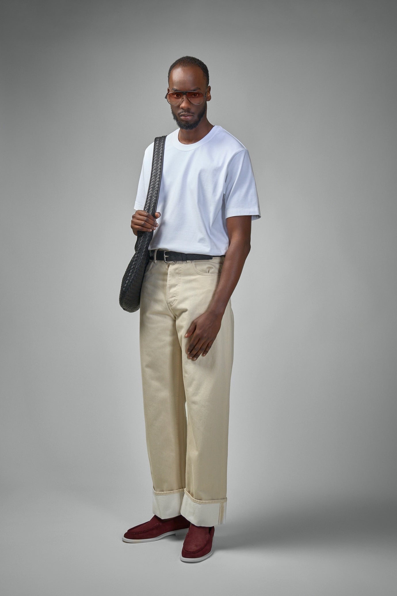 Colored Turned Up Jeans - 2