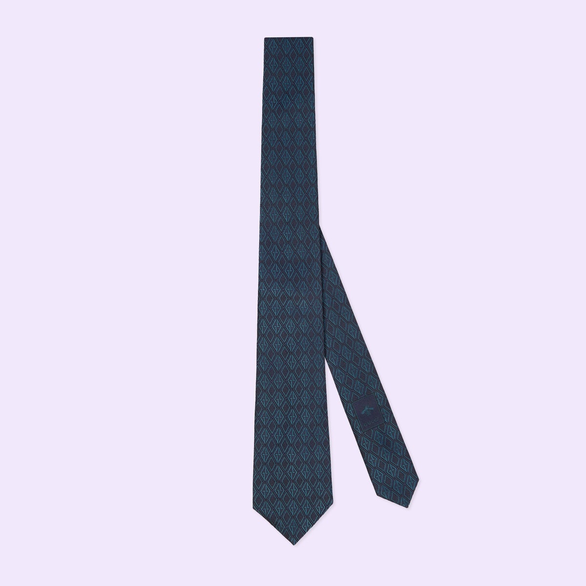 Geometric G silk jacquard tie - 1