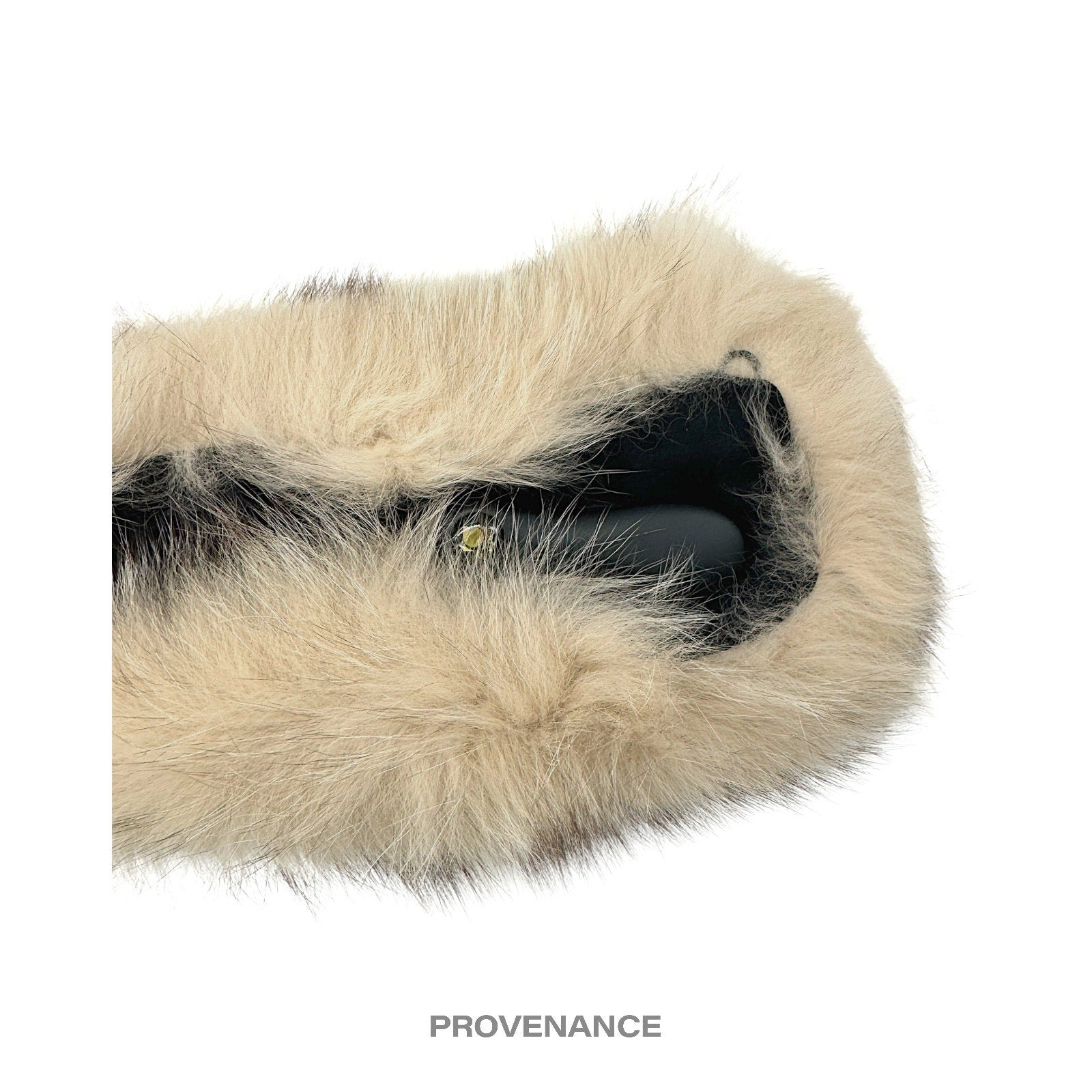Givenchy Fur Shawl Scarf - Cream Brown Fox - 7