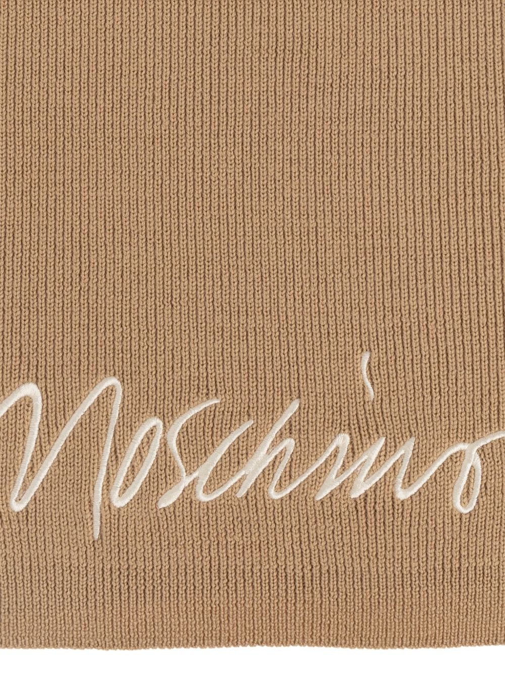 logo-embroidered panelled scarf - 2