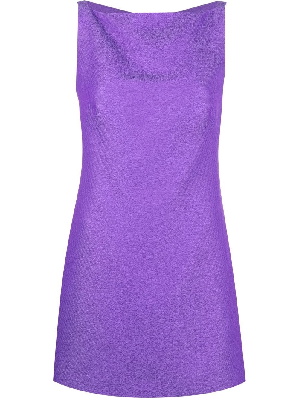 sleeveless open-back mini shift dress - 1
