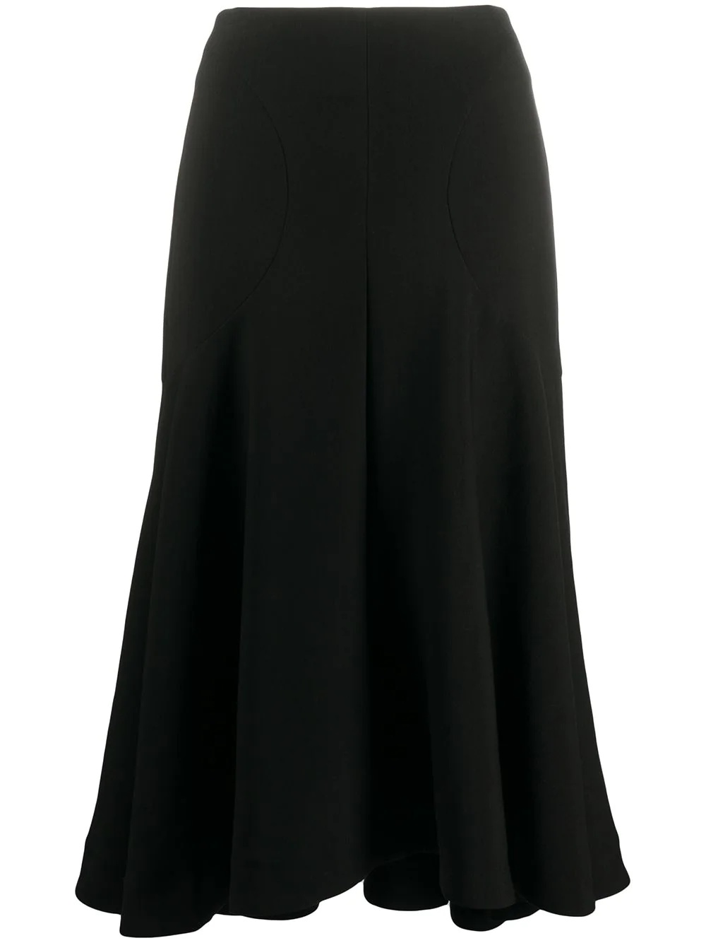 flared A-line midi skirt - 1