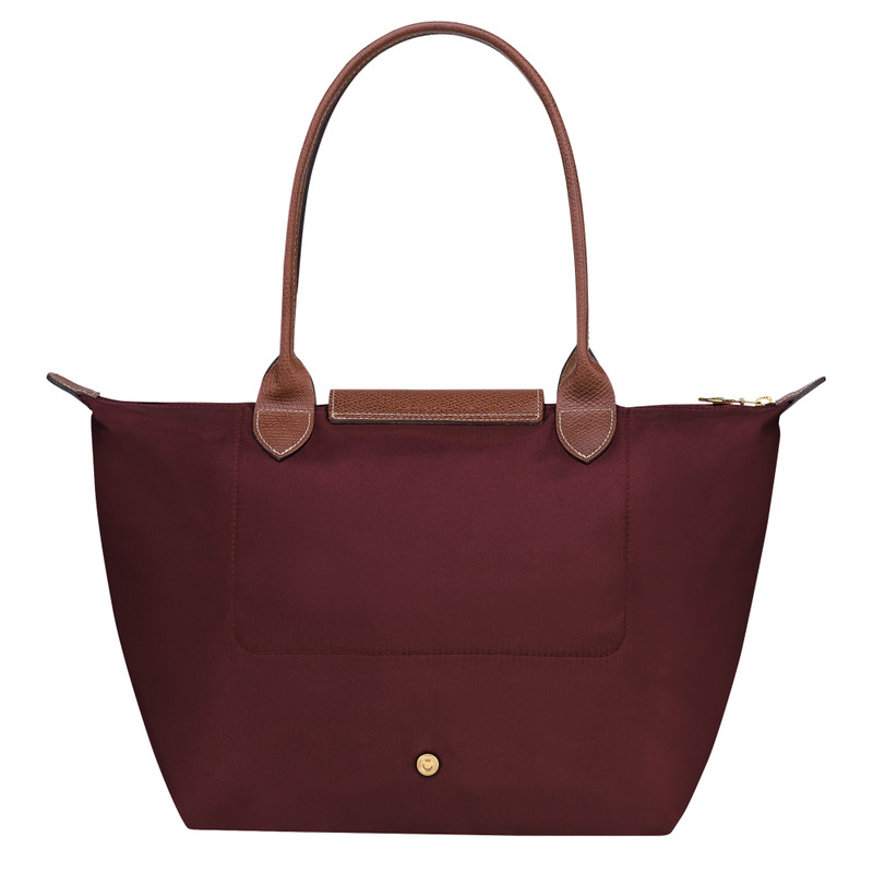 Le Pliage Original M Tote bag Burgundy - Recycled canvas 4