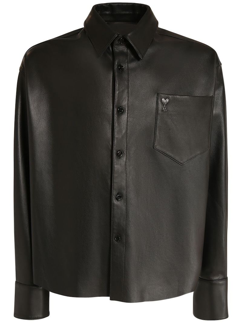 ADC leather overshirt - 1