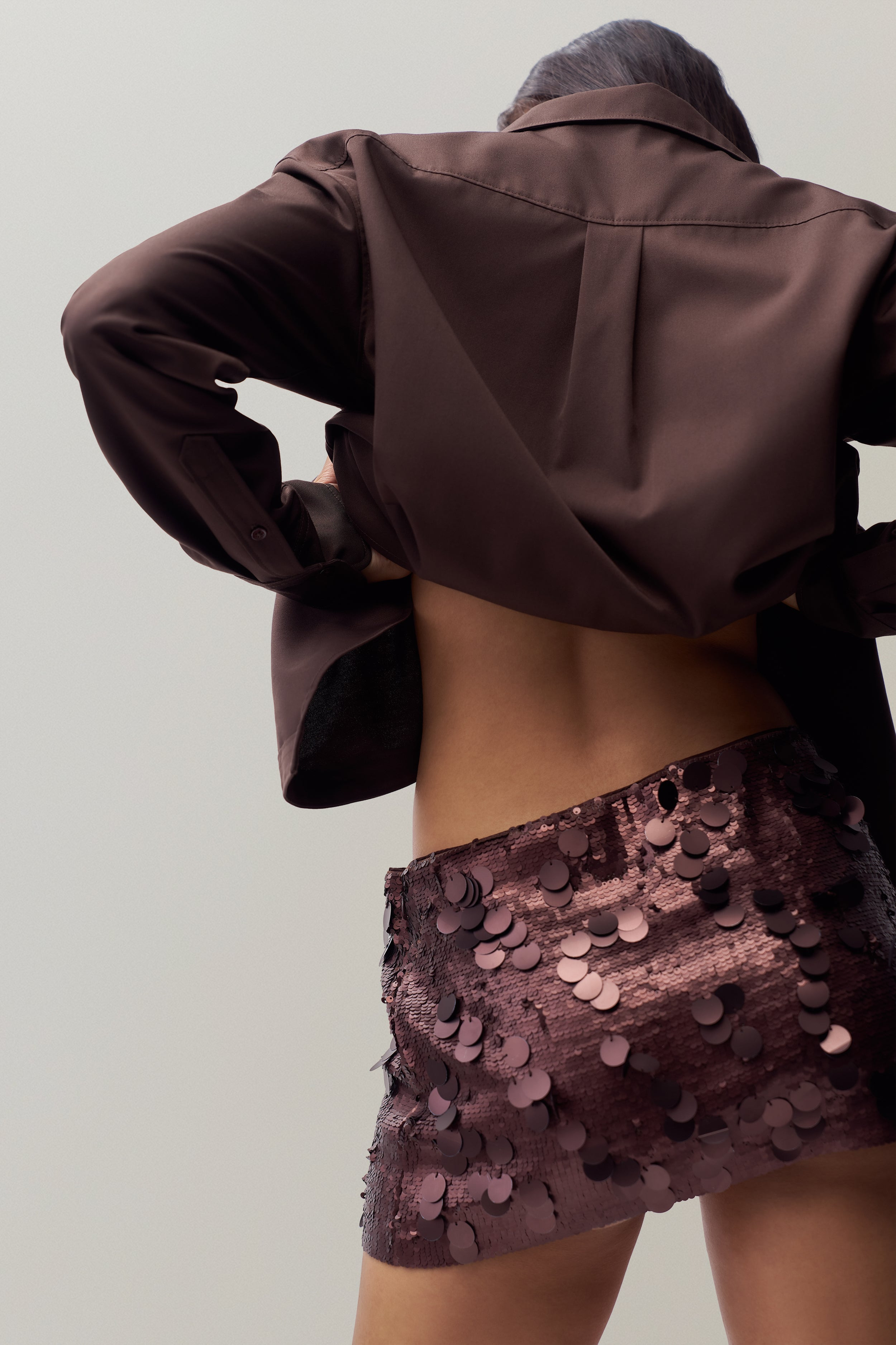 LOW RISE PAILLETTE SKIRT - 7