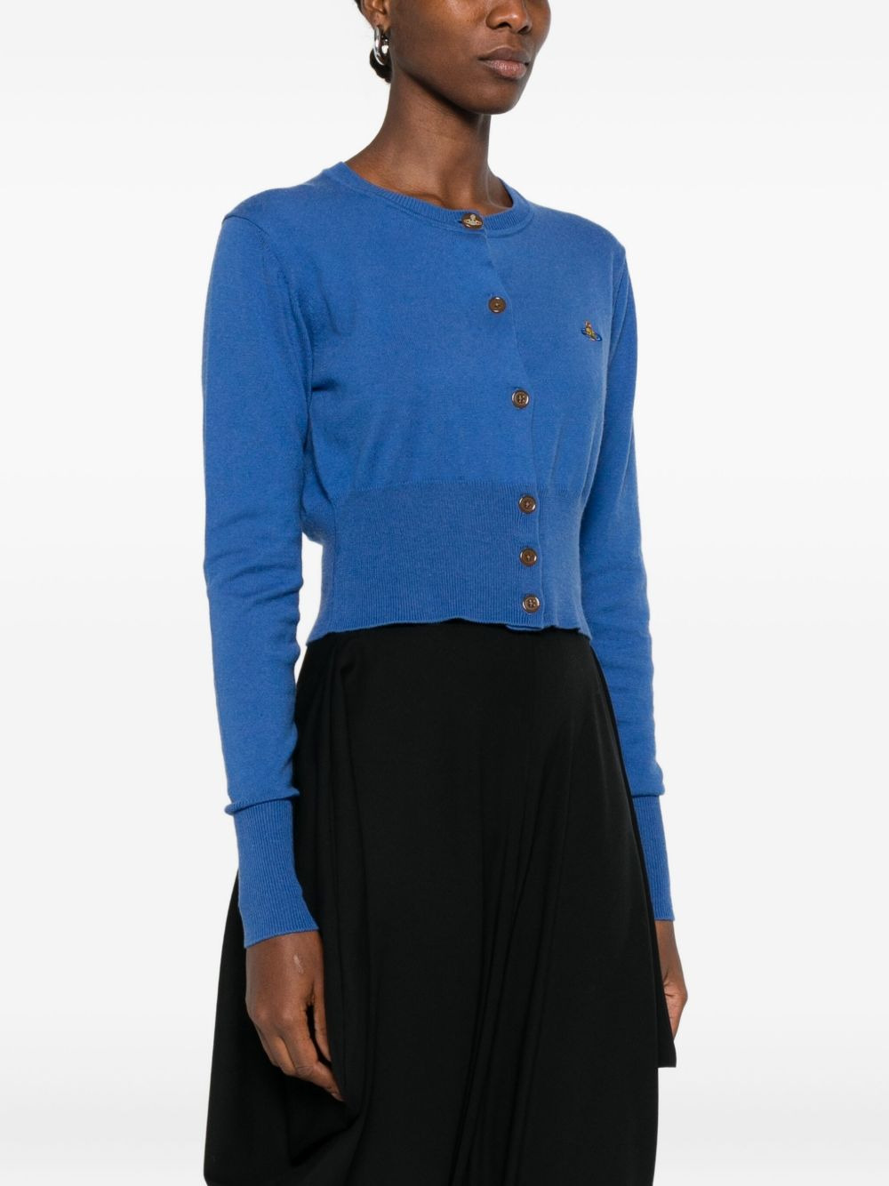 logo-embellished cardigan - 3