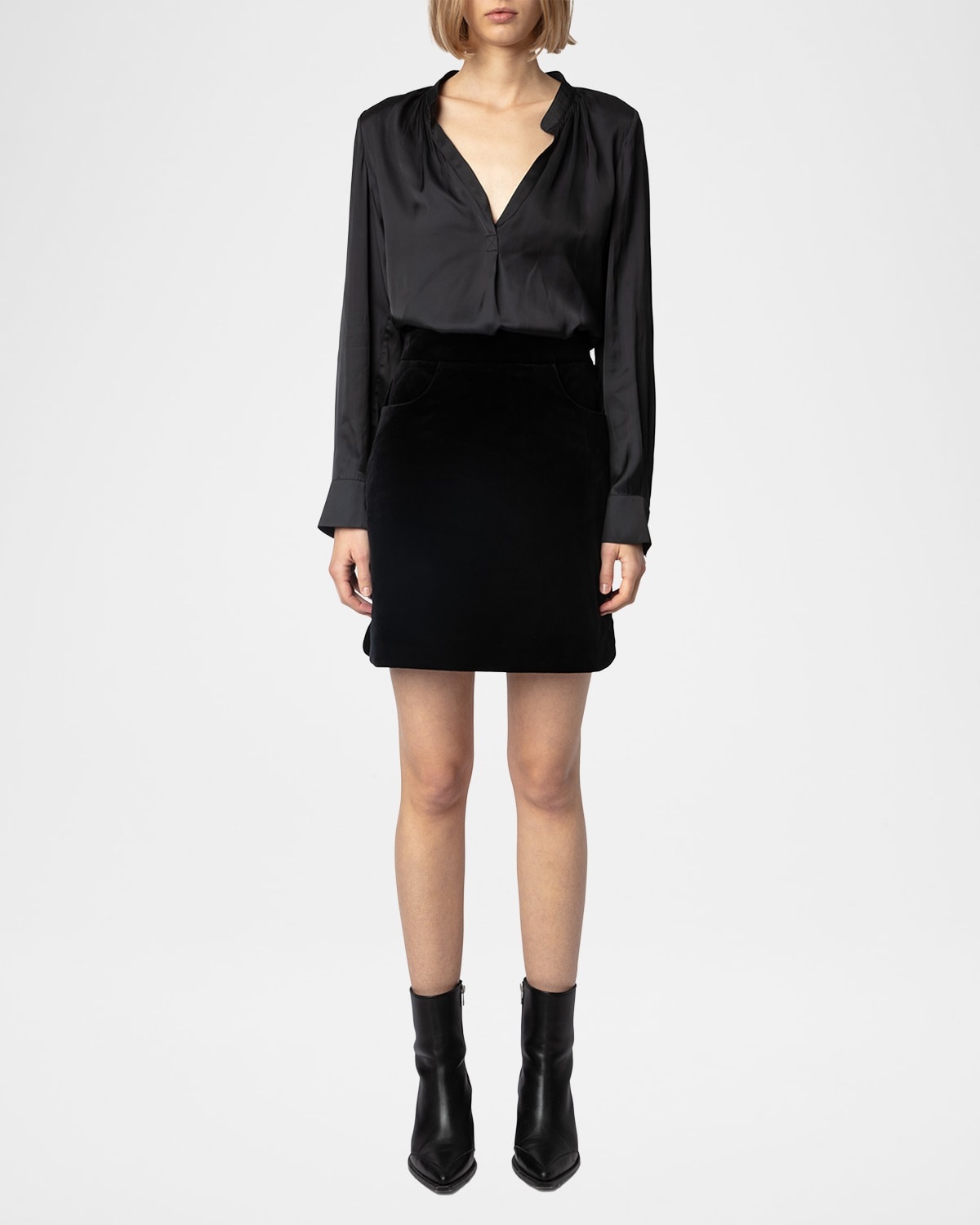 ミニスカート Rivet Lettering Velvet Skirt B1731577001915_42c34c23-9d63-
