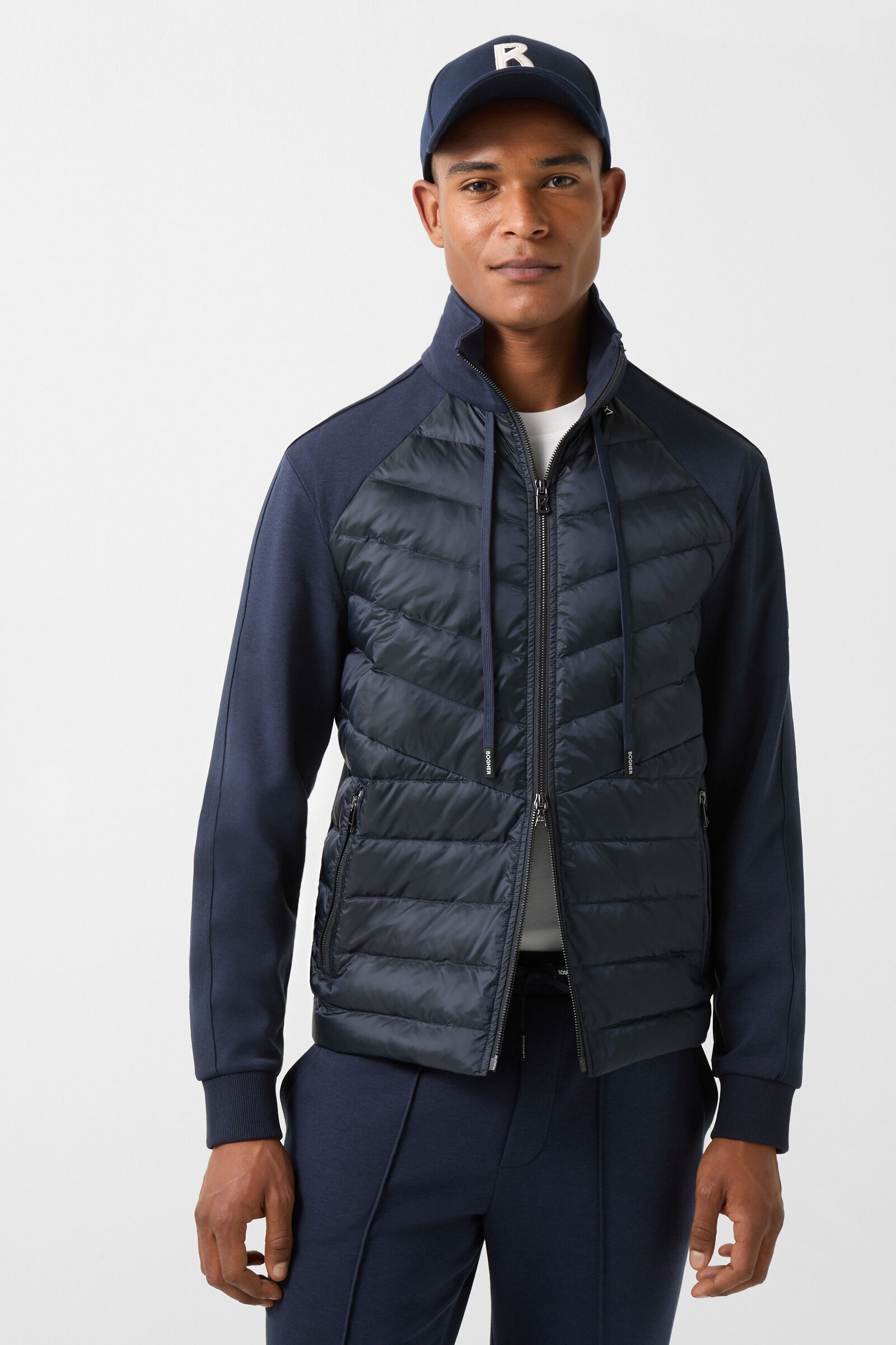 Baker Down sweatshirt jacket in Navy blue - 2