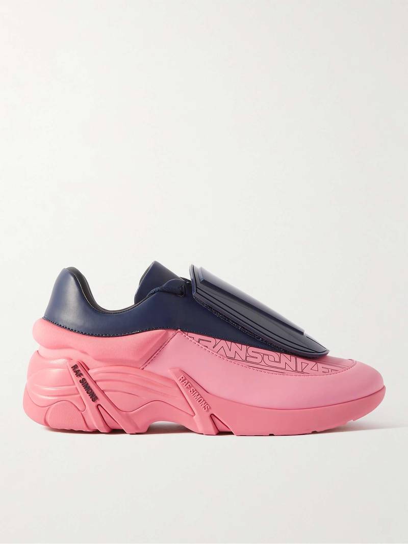 Antei Shell and PVC-Trimmed Leather Sneakers 1