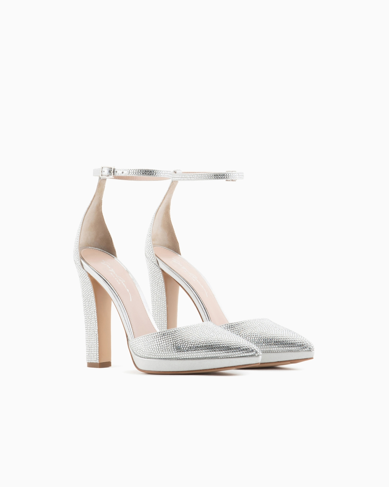Rhinestone and Lurex d'Orsay court shoes - 2
