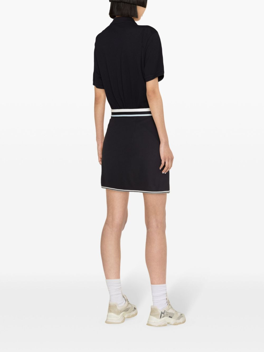 logo-patch wrap tennis skirt - 4