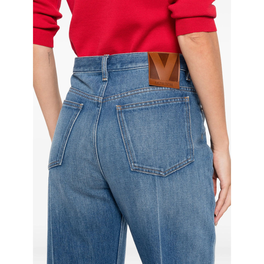 Valentino Blue Denim - Flared Jeans Women - 4