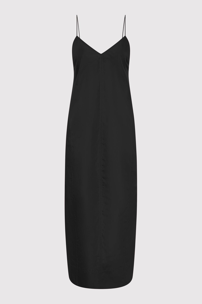 Paper Taffeta Cocoon Dress - Black 1