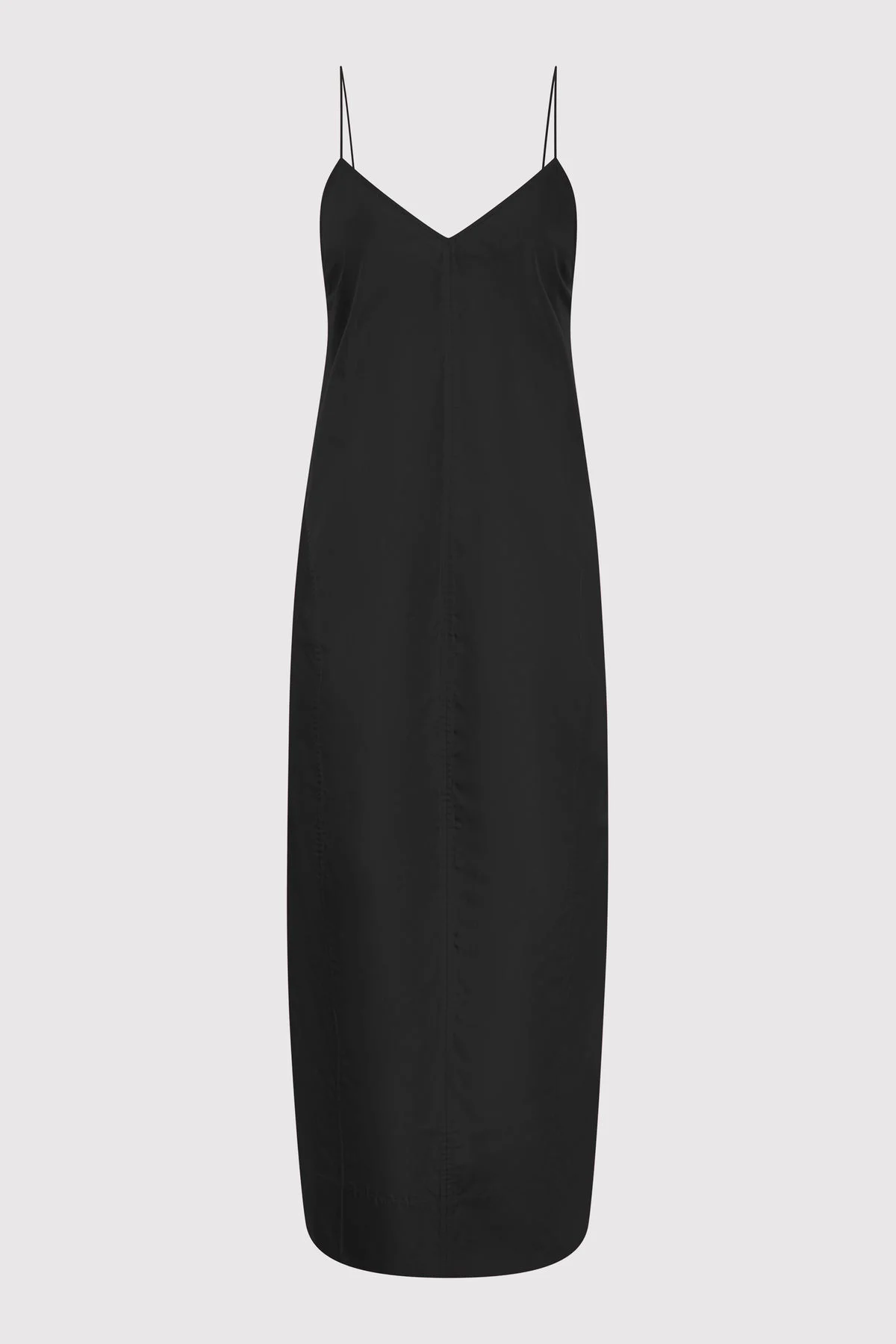 Paper Taffeta Cocoon Dress - Black - 1