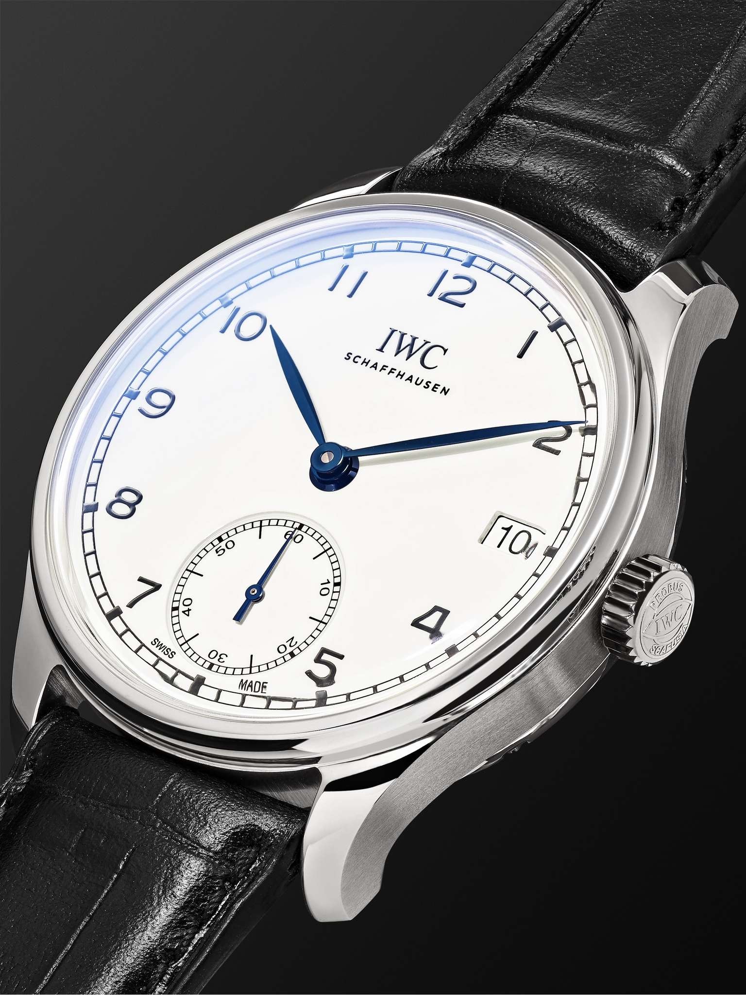 Portugieser 8-Day 150 Years Limited Edition Hand-Wound 43mm Stainless Steel and Alligator Watch - 4