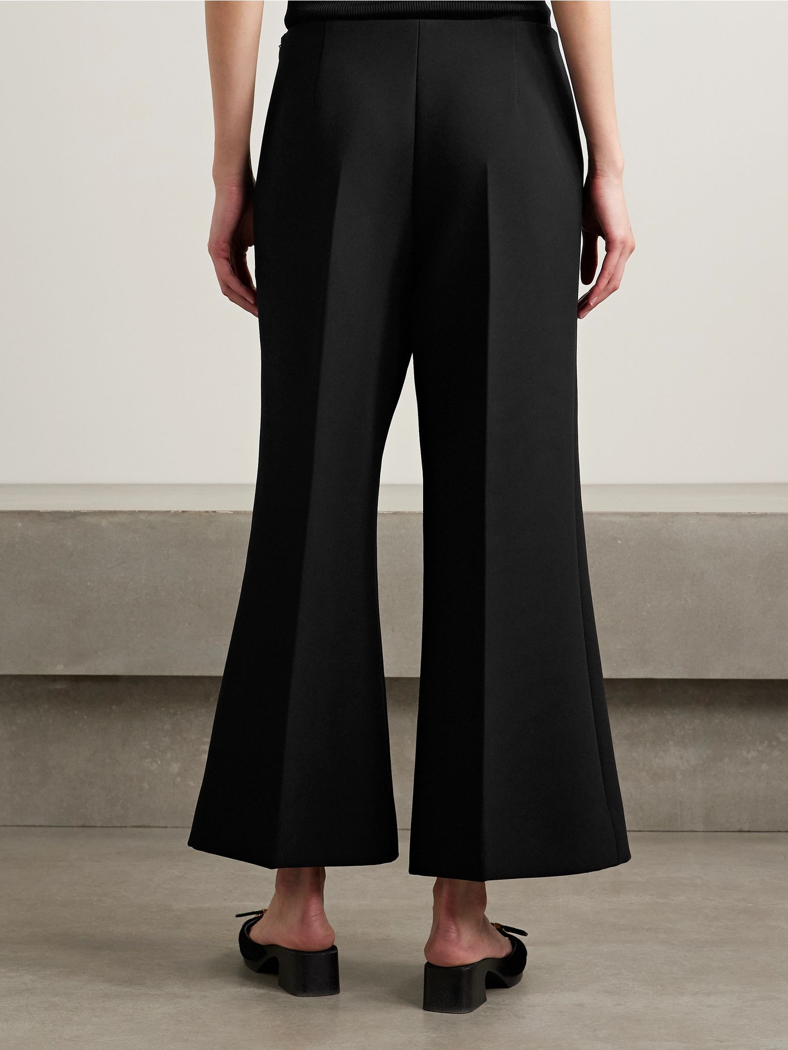 Walter crepe flared pants Black - 4