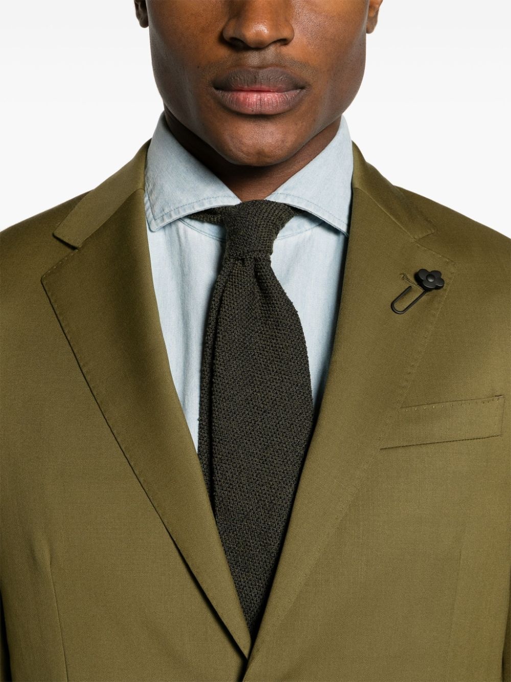single-breasted wool suit - 5