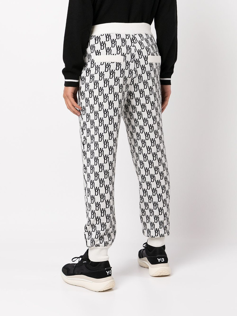 monogram intarsia-knit track pants 5